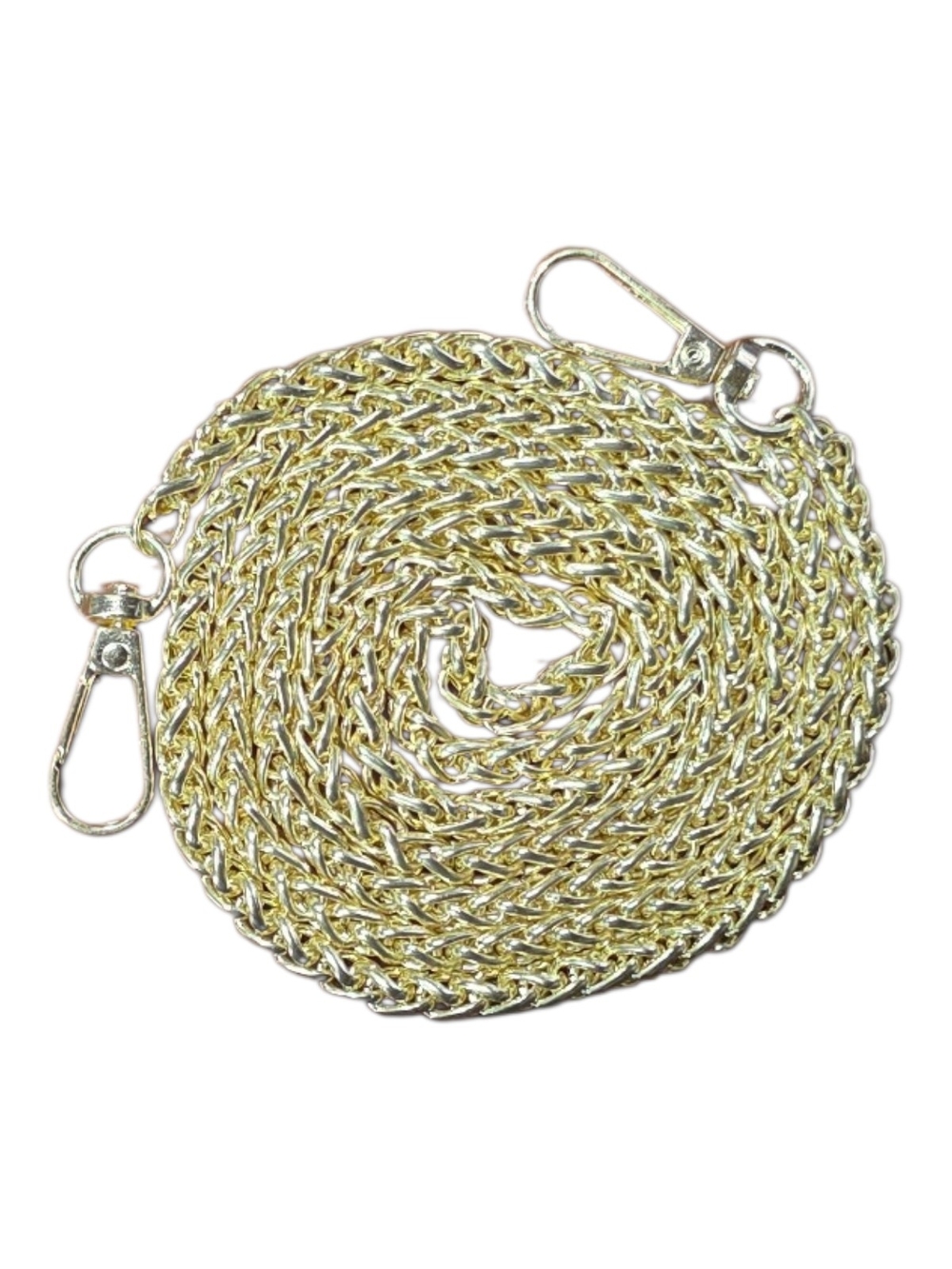 Gold Tone Wheat Braided Purse Chain Strap Replacement Crossbody Shoulder Bag